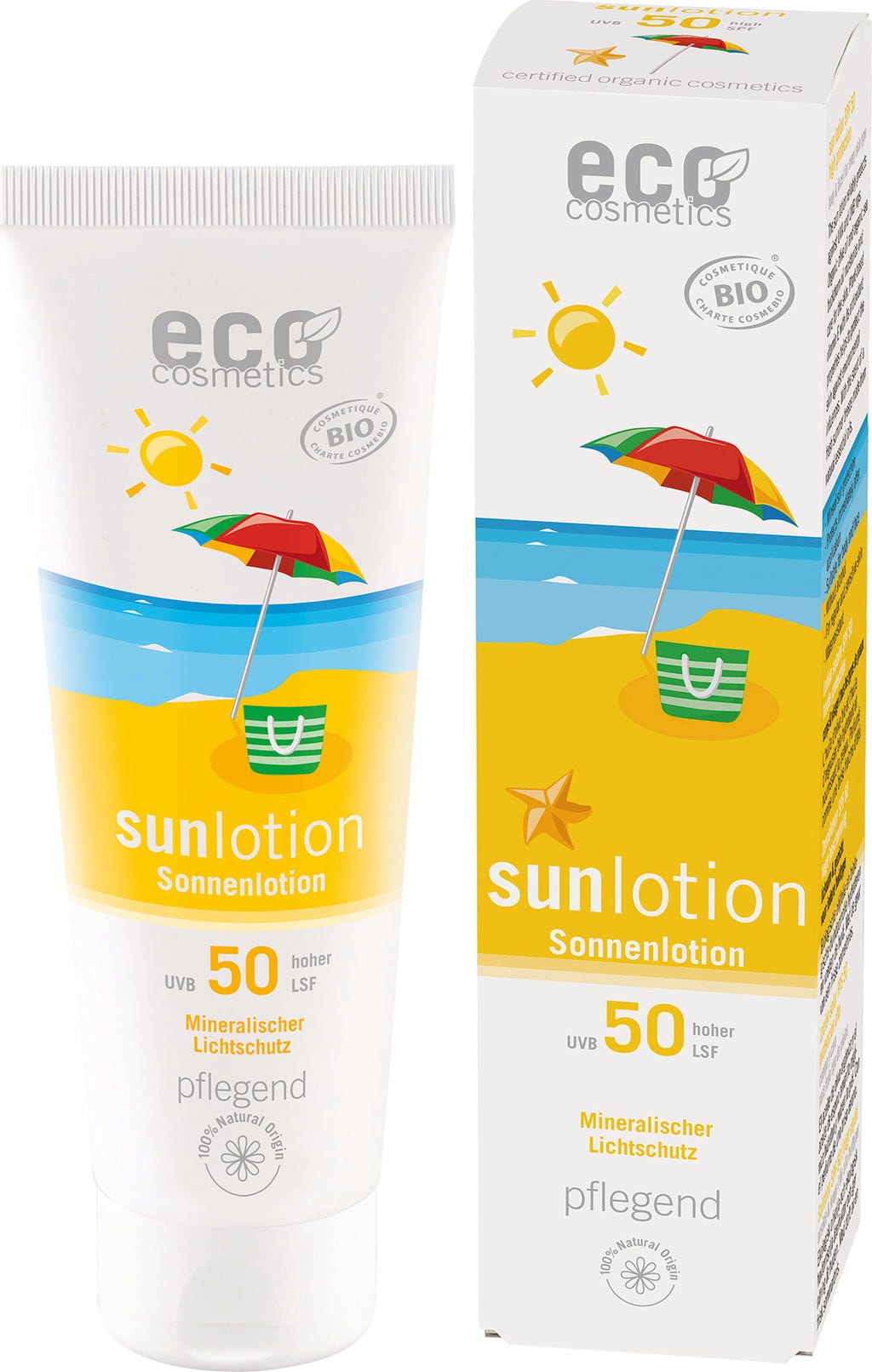 eco cosmetics  Sonnenlotion leichte Pflege LSF 50, 125 ml