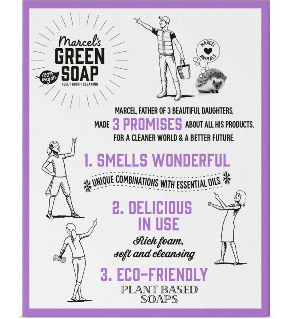 Marcel’s Green Soap Handzeep Bar Lavendel & Rosemarijn (90 gr)