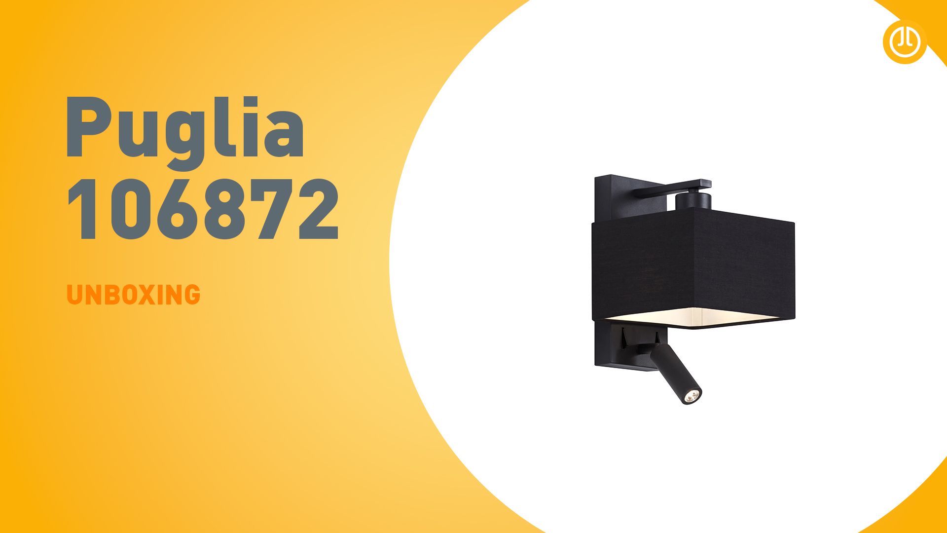 Moderne wandlamp zwart vierkant met leeslamp - Puglia