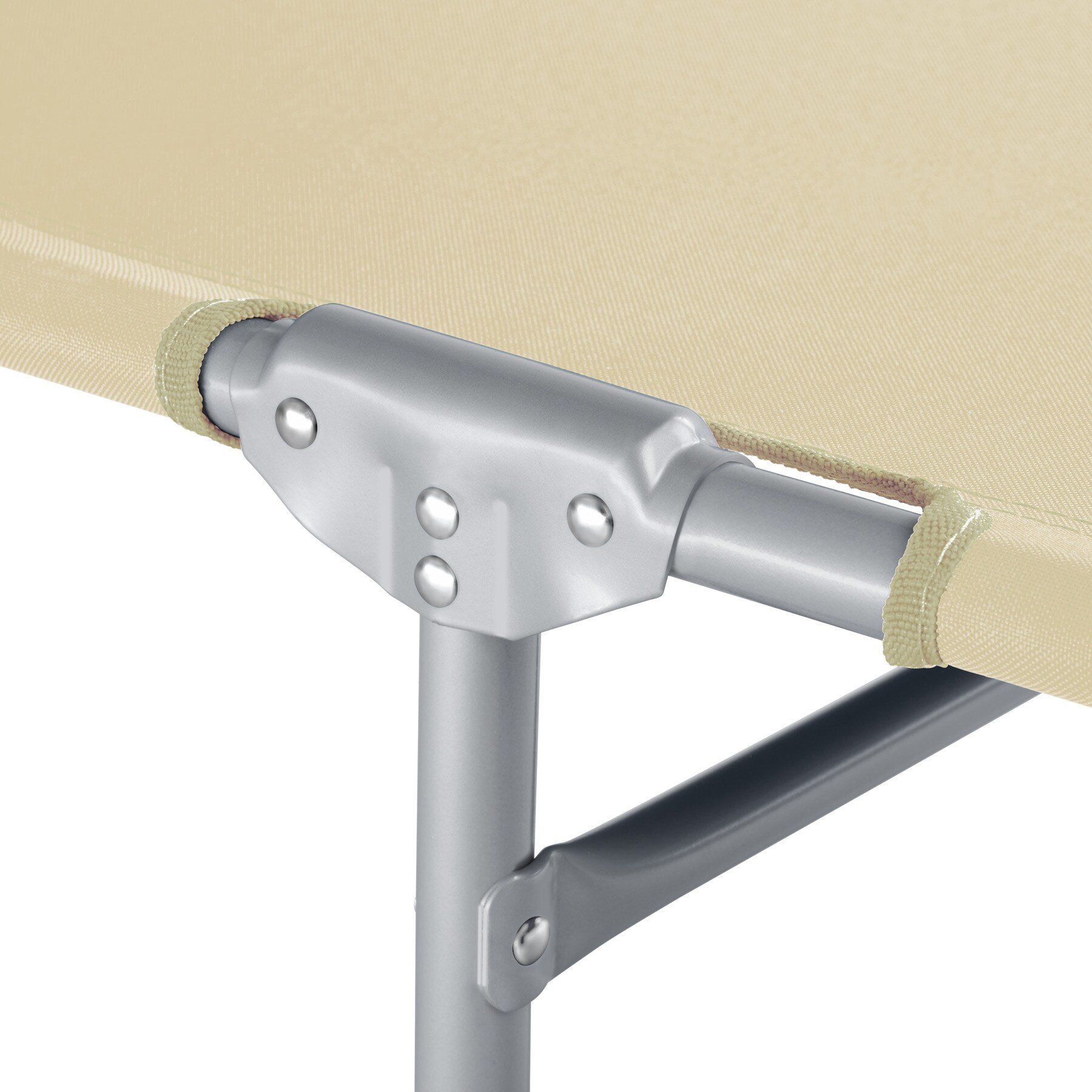 tectake® Gartenliege, klappbar, 4-fach verstellbare Rückenlehne mit Kopfpolster, 190 x 68 x 65 cm