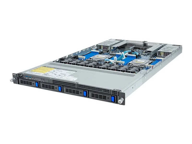 Gigabyte R183-Z90 (rev. AAD2) - Server - rack-monterbar 1U - 2-vejs - uden CPU - RAM 0 GB - SATA/SAS - hot-swap 2.5