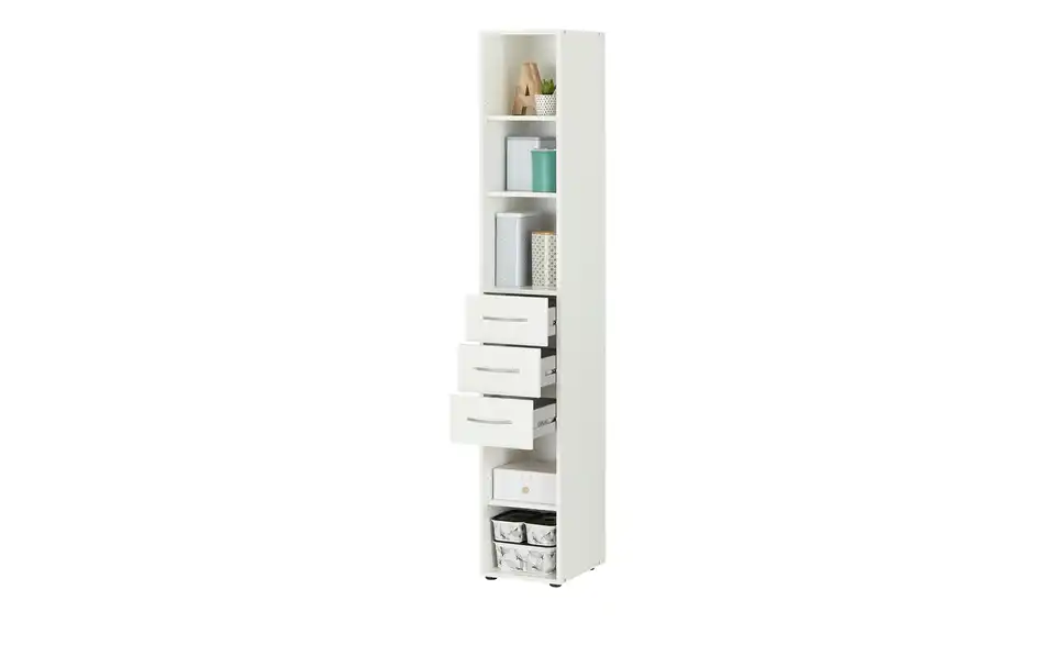 Regal Multischrank-System 30 cm 185 cm Weiß