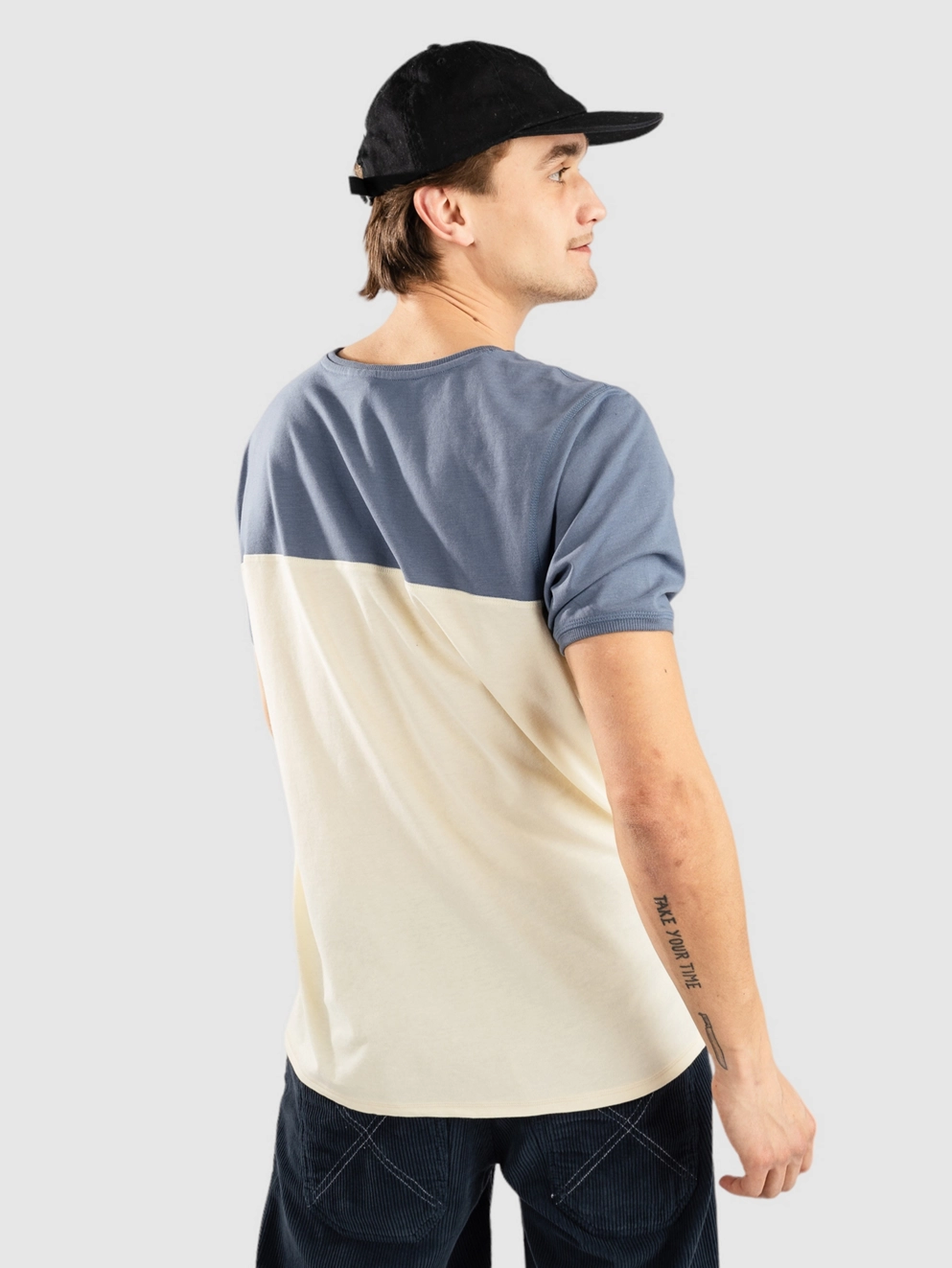 Kazane Filip T-Shirt china blue cloud cream