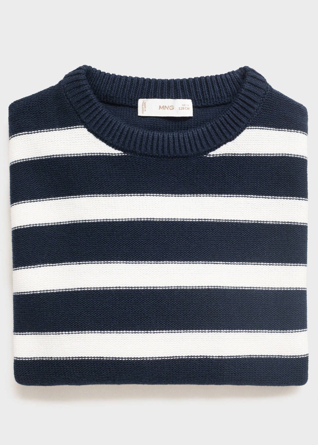 Mango Kids trui marine fijn gebreid