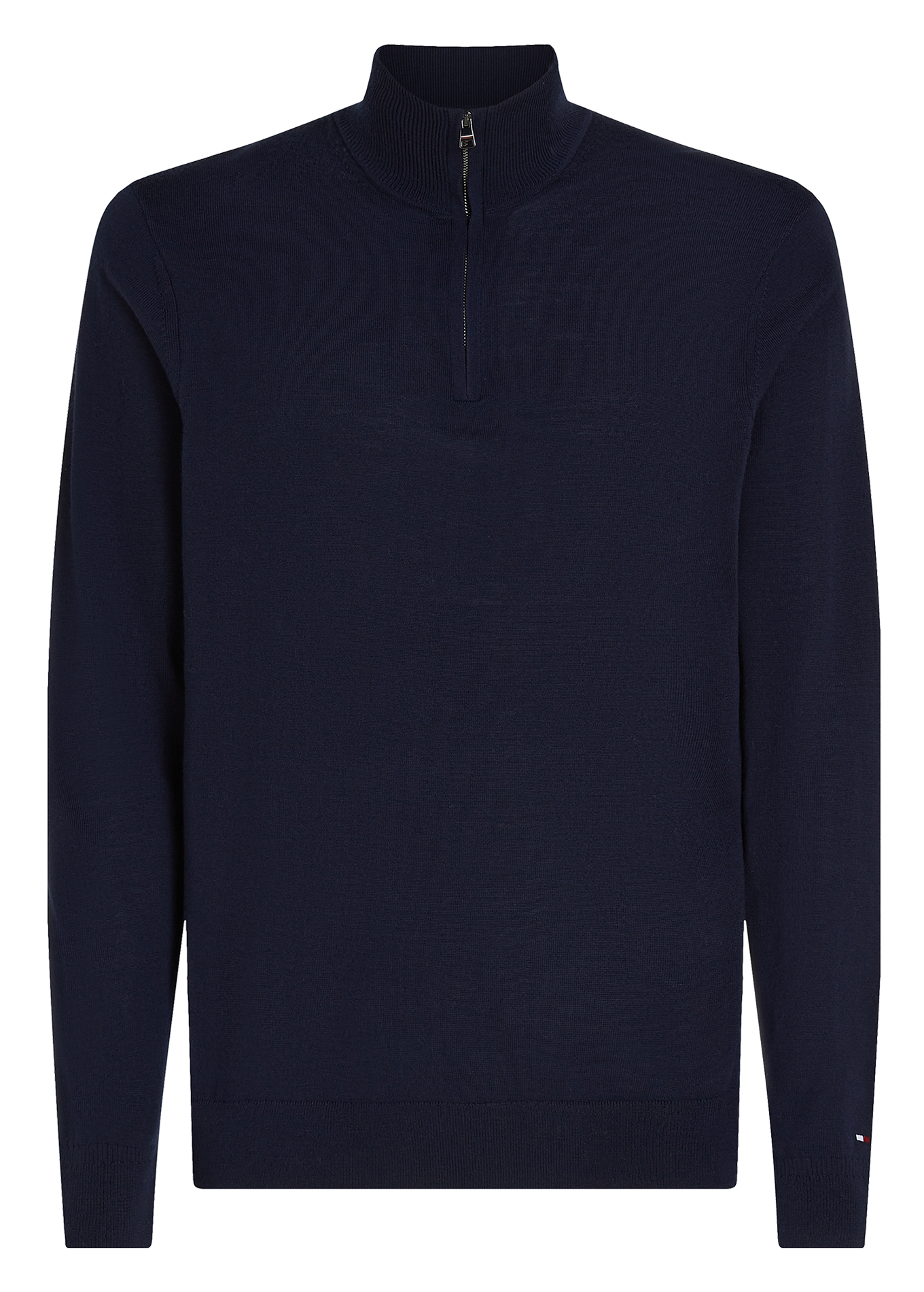 Pull col montant en laine | Bleu