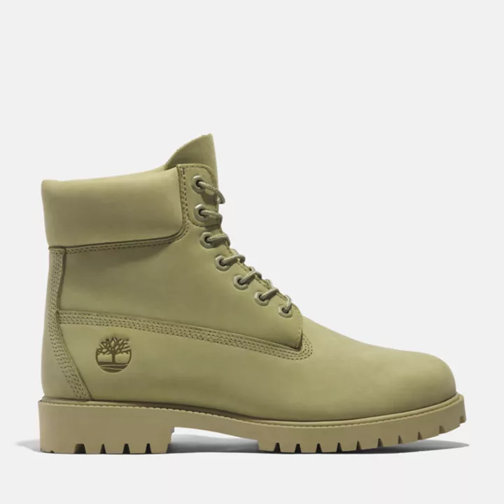 Bottine 6-Inch imperméable à lacets Timberland Heritage pour homme en vert clair