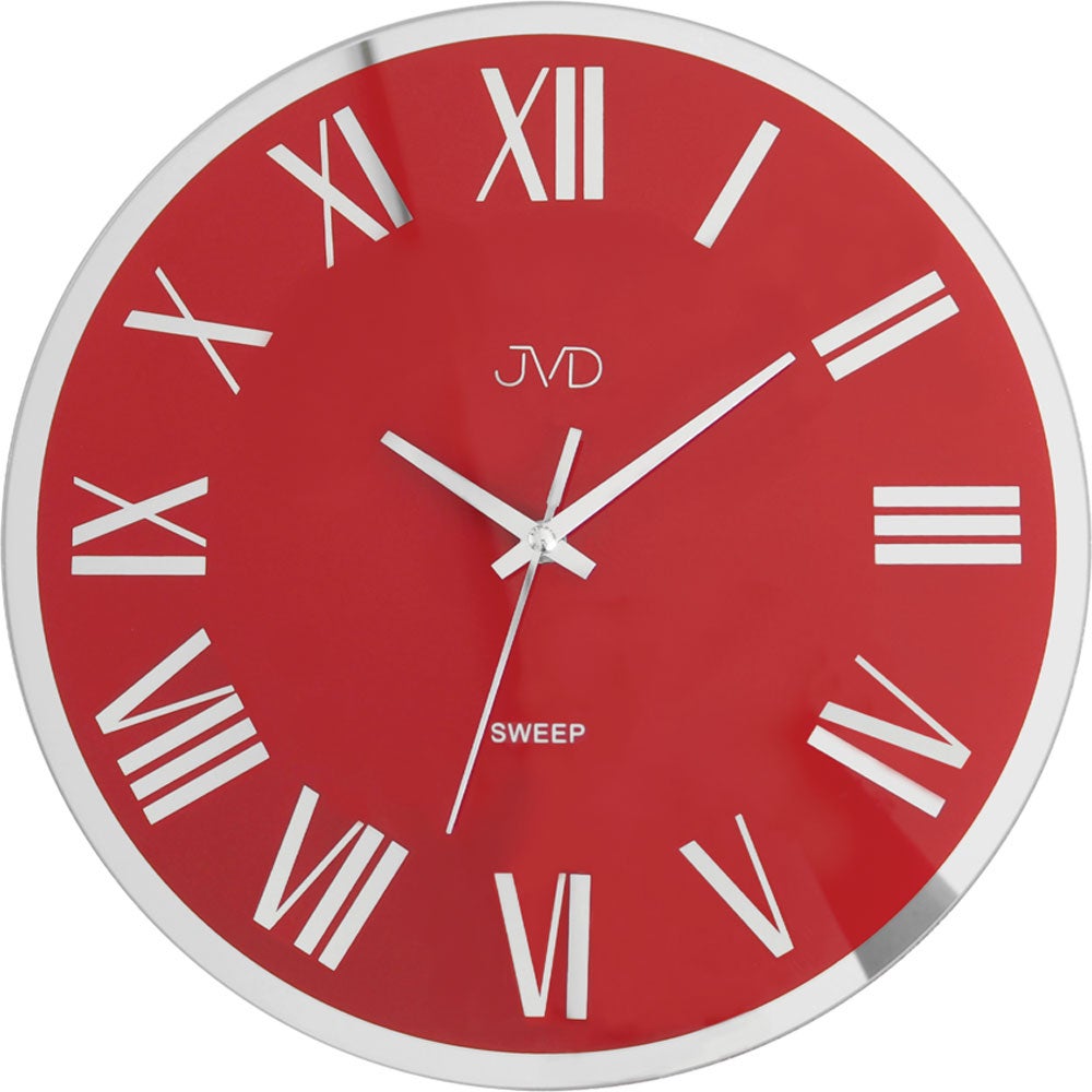 JVD NS22006.2 Wandklok rood in metaal