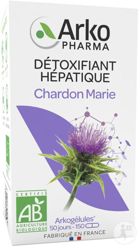 Arkopharma Arkogélules Détoxifiant Hépathique Chardon Marie Bio 150 Gélules