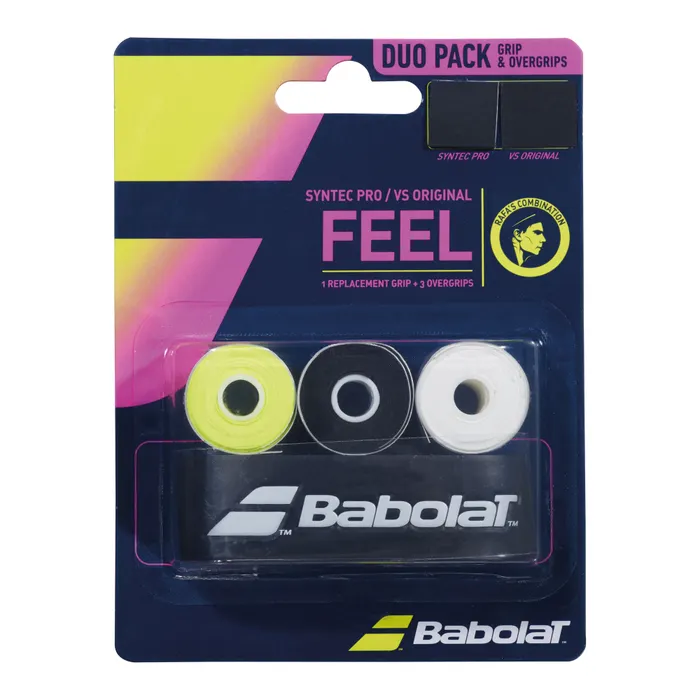Babolat Syntec Pro Grip + VS Original Overgrips (4-pack)