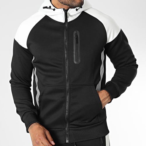 Ensemble De Survetement E330 Noir Blanc