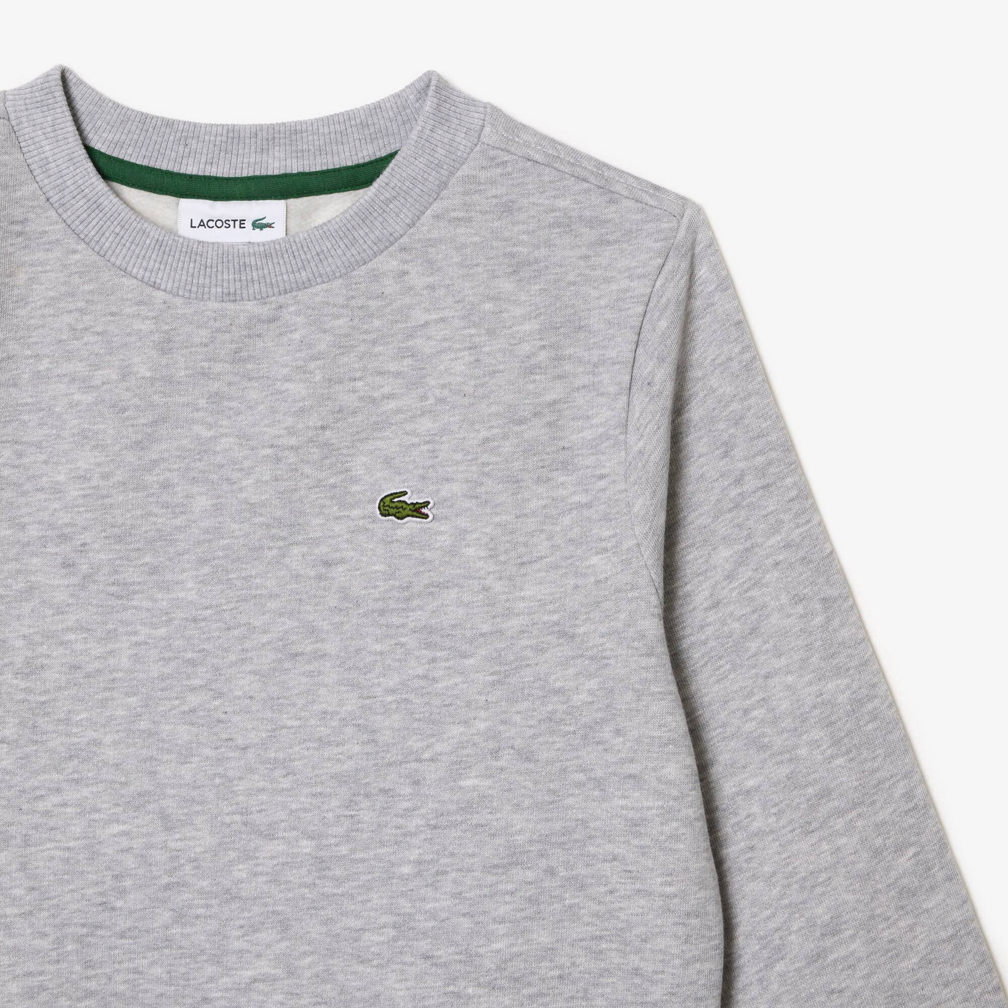 Sweatshirt enfant Lacoste en molleton de coton biologique Pullovers & Sweatshirts - Gris - Lacoste - Enfant