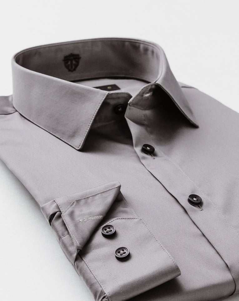 Chemise slim gris moyen