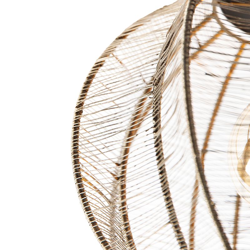 Industriële plafondlamp brons met zwart - Dong