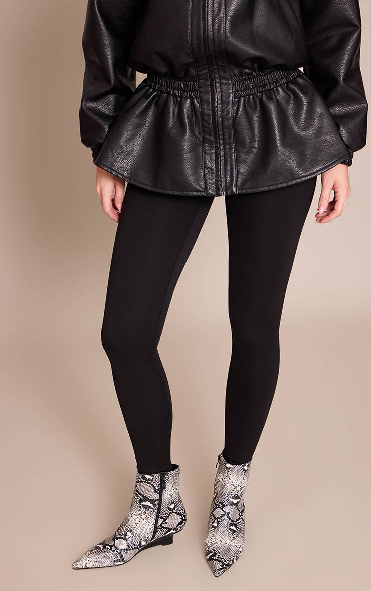 Gris Bottines Compensées À Talon Chaton En Synthétiquecuir
