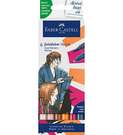 Faber-Castell Filzstifte - 6 st. - Goldfaber Sketch - Manga