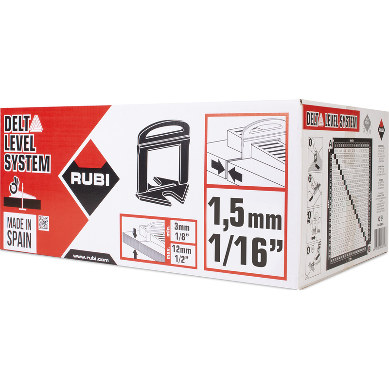 Rubi Delta Level Systeem clip 3-12mm 1,5mm