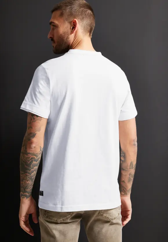 T-Shirt in Unifarbe - White