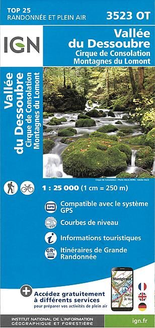 IGN - TOP25 3523OT VALLEE DU DESSOUBRE 1 25 000