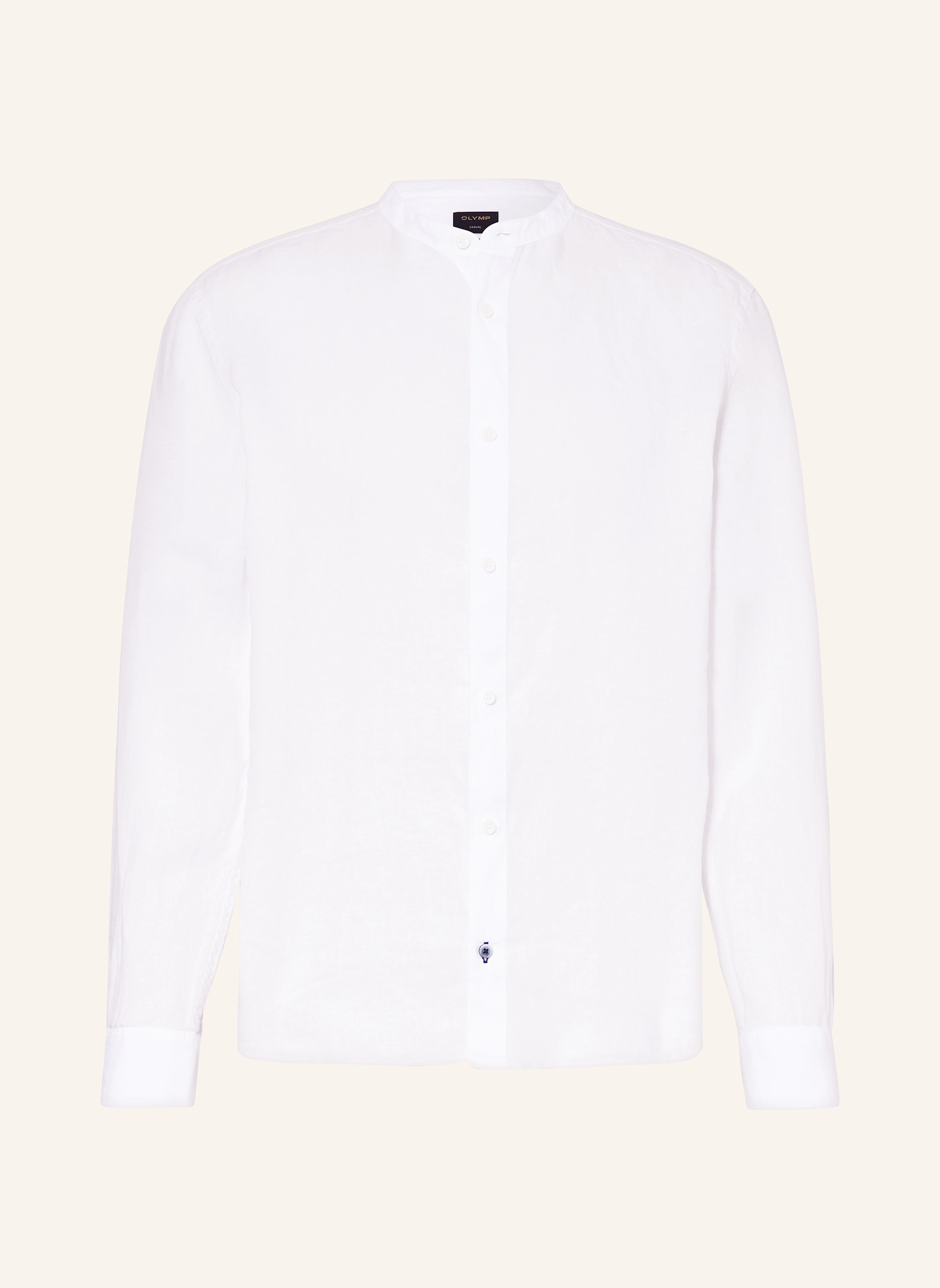 OLYMP Leinenhemd Casual regular fit mit Stehkragen