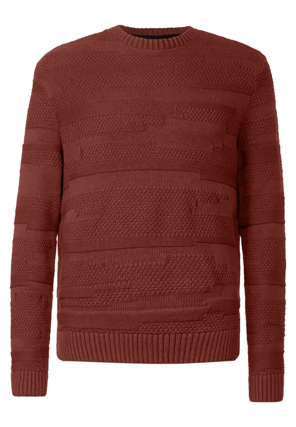 Pullover mit Muster - rusty red