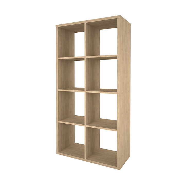 Étagère modulable 8 cubes GoodHome Mixxit effet chêne