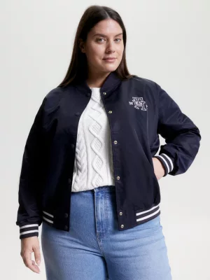 Jaqueta Bomber Curve Varsity com Logo