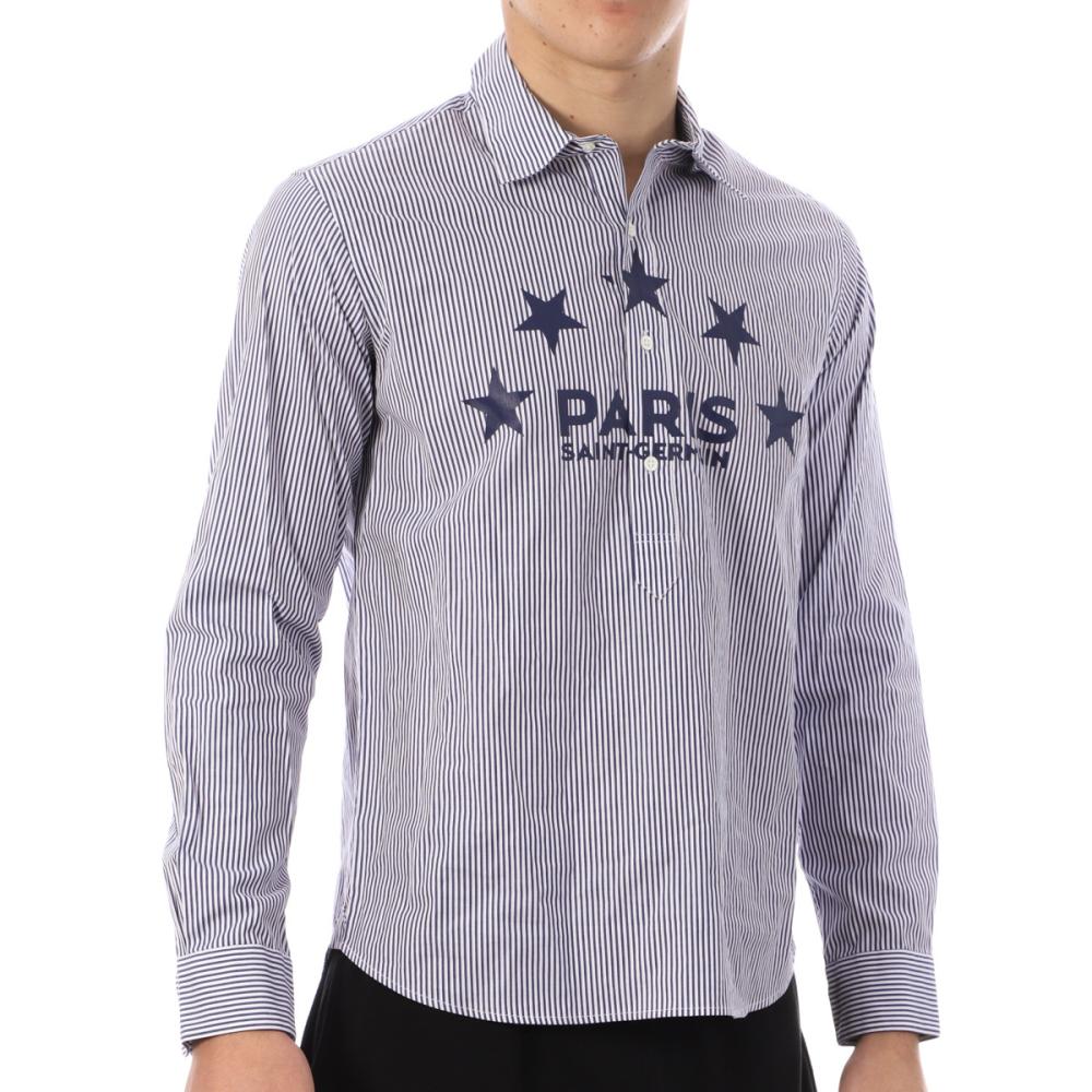 PSG PSG Chemise à Rayures Marine Homme PSG 109