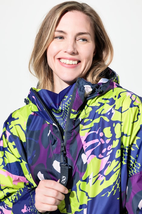 Funktions-Regencape, Unisex, Print, Kapuze