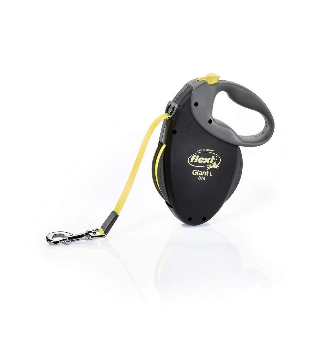 Flexi - Laisse rétractable pour chiens GIANT NEON (Noir / Gris / Jaune) (8 m) - UTTL5378