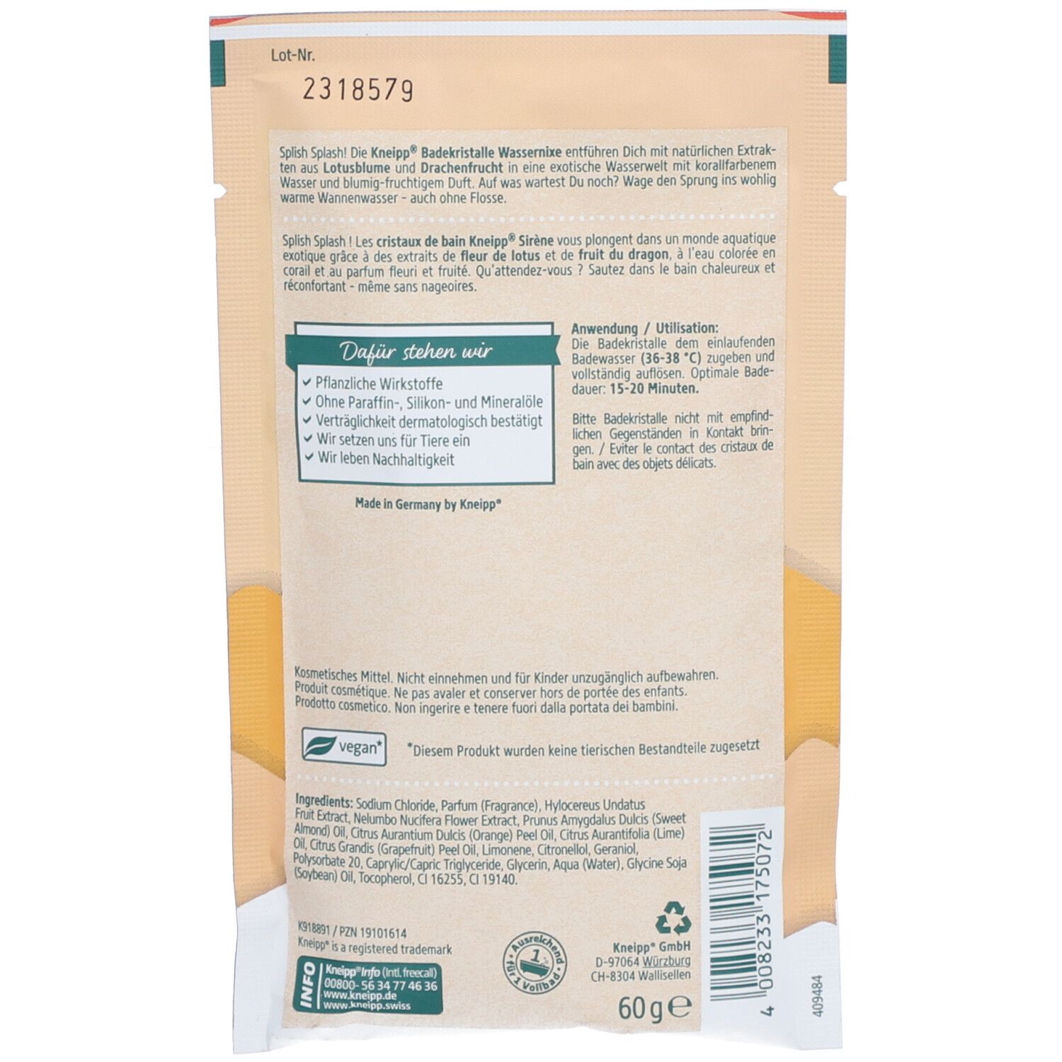 Kneipp Badekristalle Wassernixe