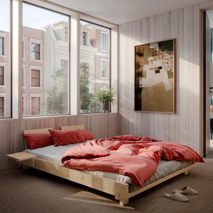 Karup Design - Social Bett, 140 x 200 cm, Kiefer klar