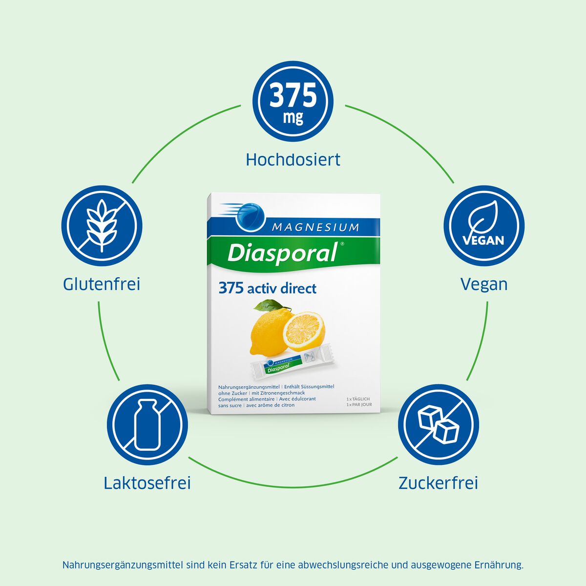MAGNESIUM DIASPORAL Magnesium Diasporal Activ Direct zitrone 20 Stk