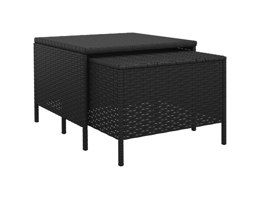 LES TENDANCES - Salon extérieur Salon de jardin-noir-5 places-110x58x72-492261