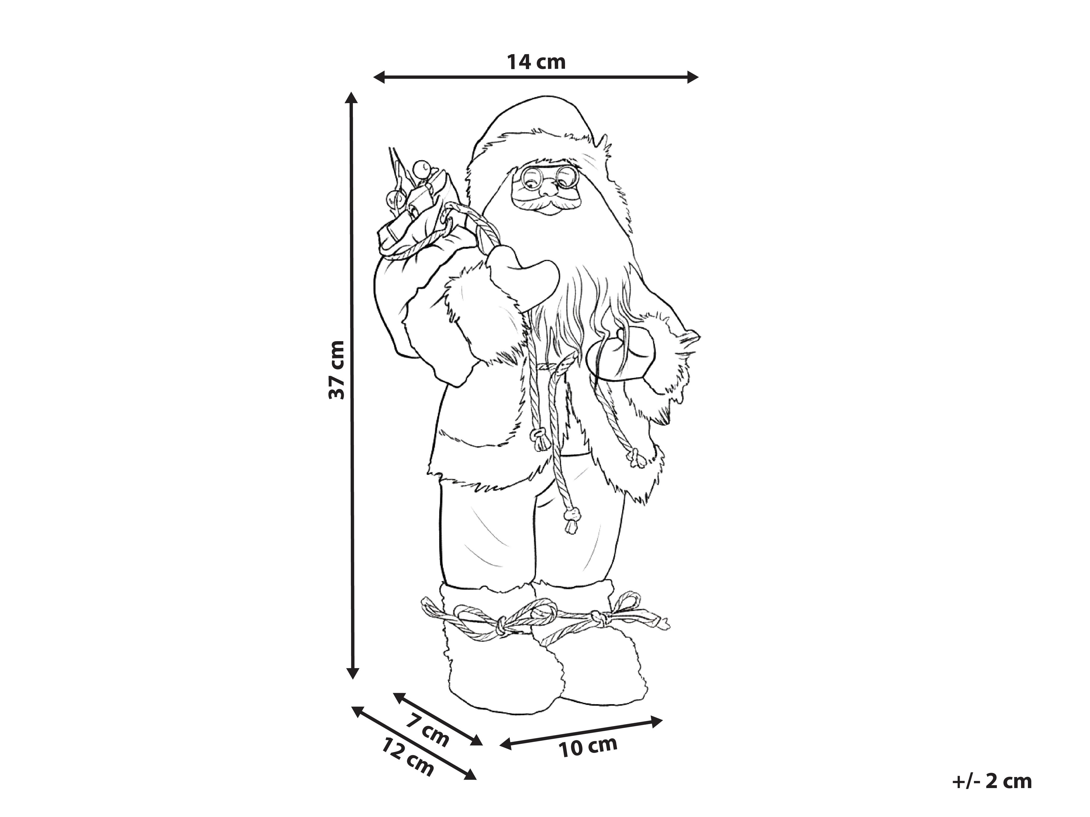 Kerstdecoratie SVARTEVATNET Kerstman 37 cm Bruin/wit