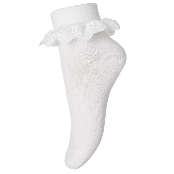 MP 527 Cotton Lace Socks 01 White - Mp Danmark → Luksusbaby.dk