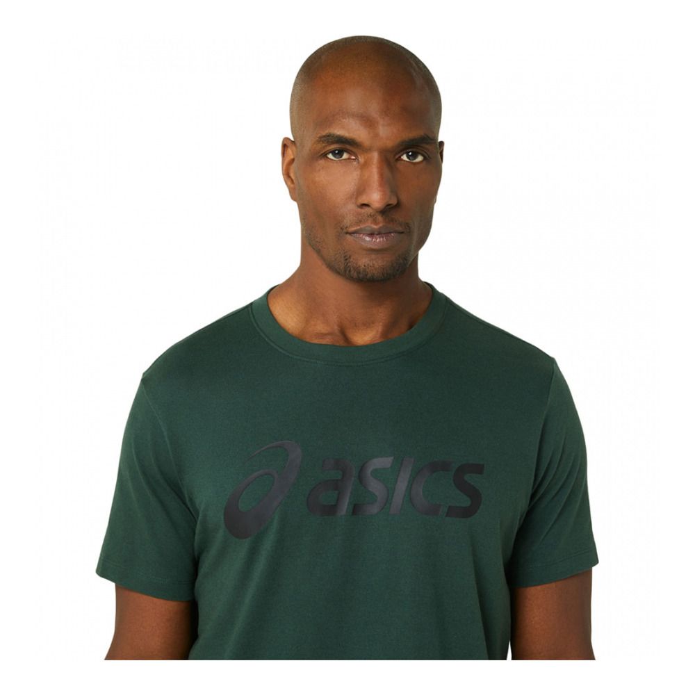 Asics ASICS BIG LOGO - Tee-shirt Homme rain forest/performance black