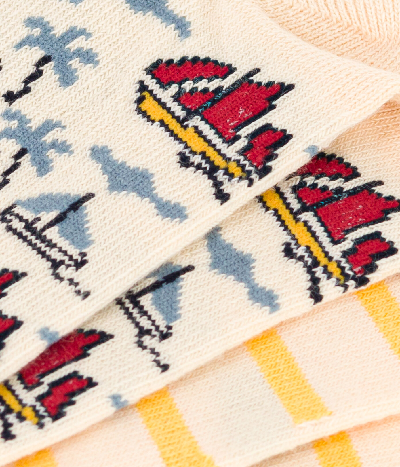 Lot de 2 paires de chaussettes explorateurs en jersey de coton enfants