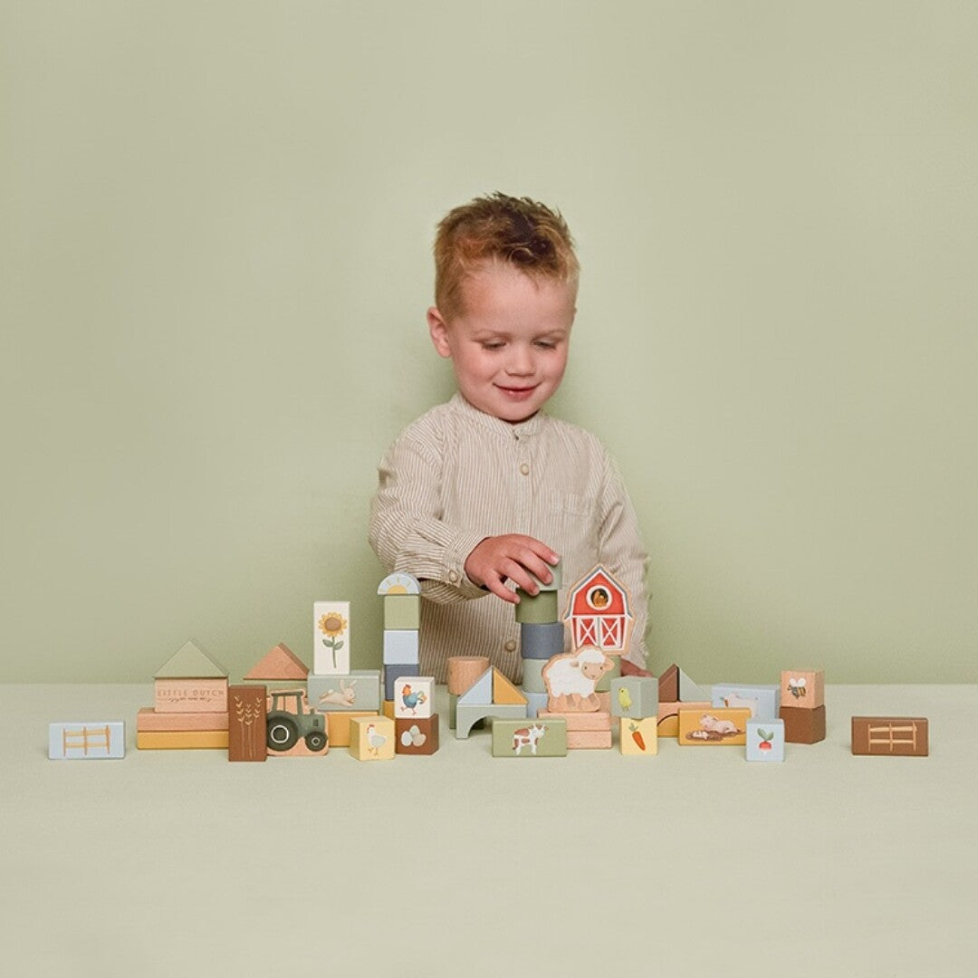 Little dutch bouwblokken little farm - 50-delig