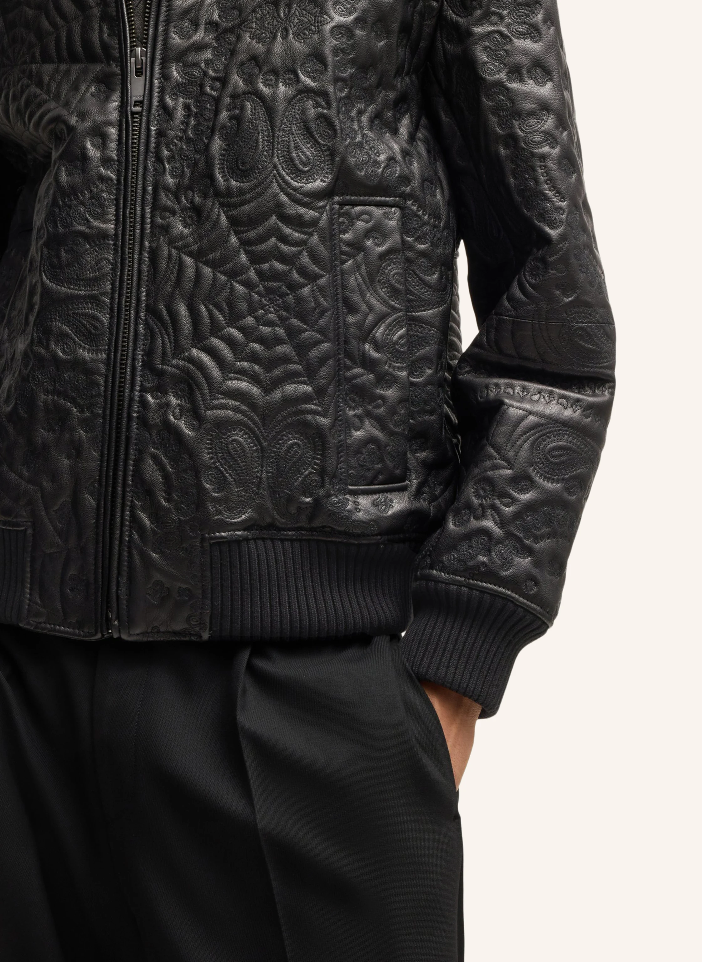 HUGO Lederjacke LUFTER Relaxed Fit