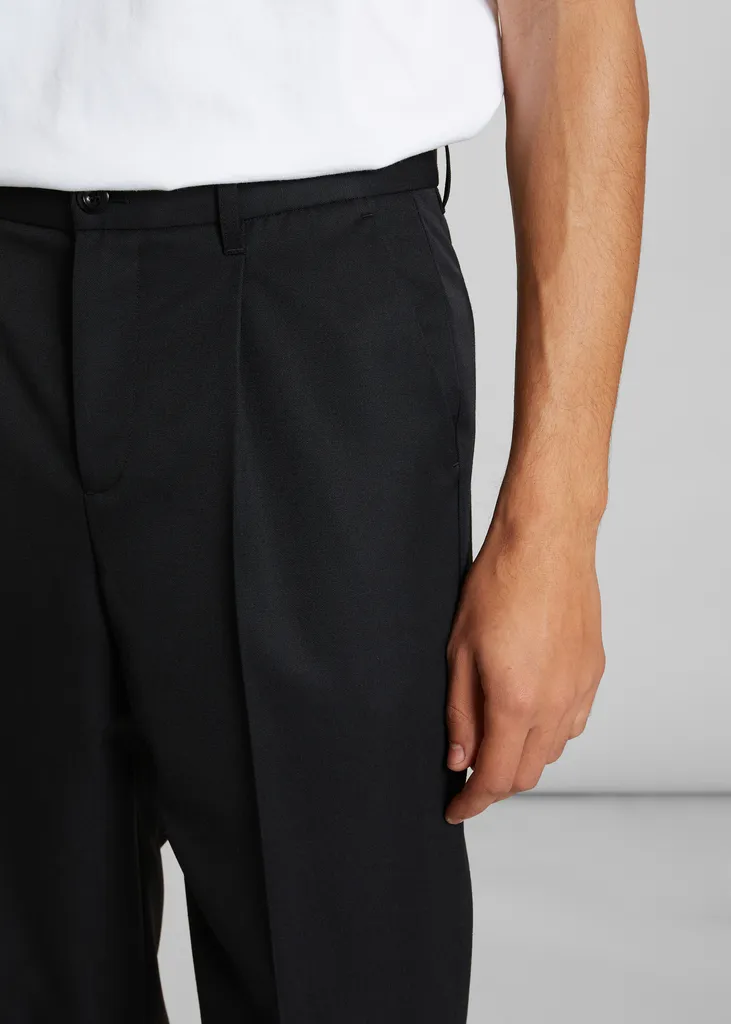 Pantalon à plis en laine mélangée L'Exception Paris