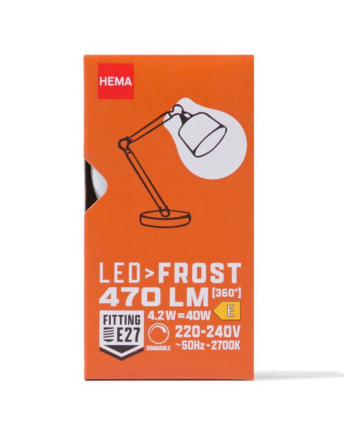ampoule led frost E27 4,2W 470lm dim