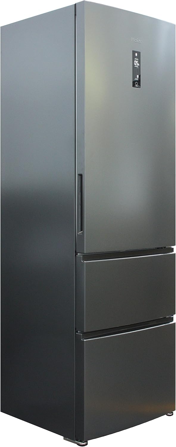 Haier Réfrigérateur/Congélateur A2FE735CFJ - Efficacité énergétique A++ - Hauteur : 190 cm - Capacité : 347 l - Tiroirs de congélation 3D - Aspect acier inoxydable.
