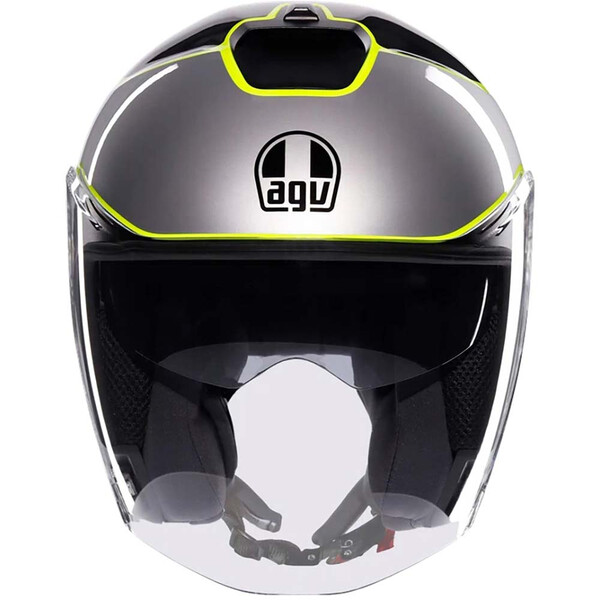 AGV - Casque Irides Davao Gris / Noir / Jaune fluo