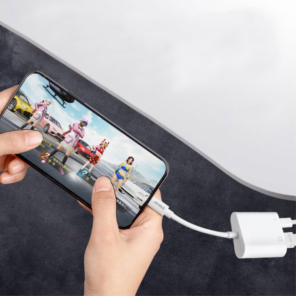 Lightning auf Ethernet LAN RJ45 (10/100 Mbps)   Lightning Lade Adapter Splitter - Weiss