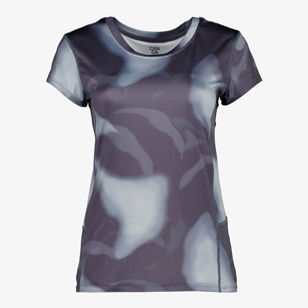 Osaga dames sport T-shirt met print grijs