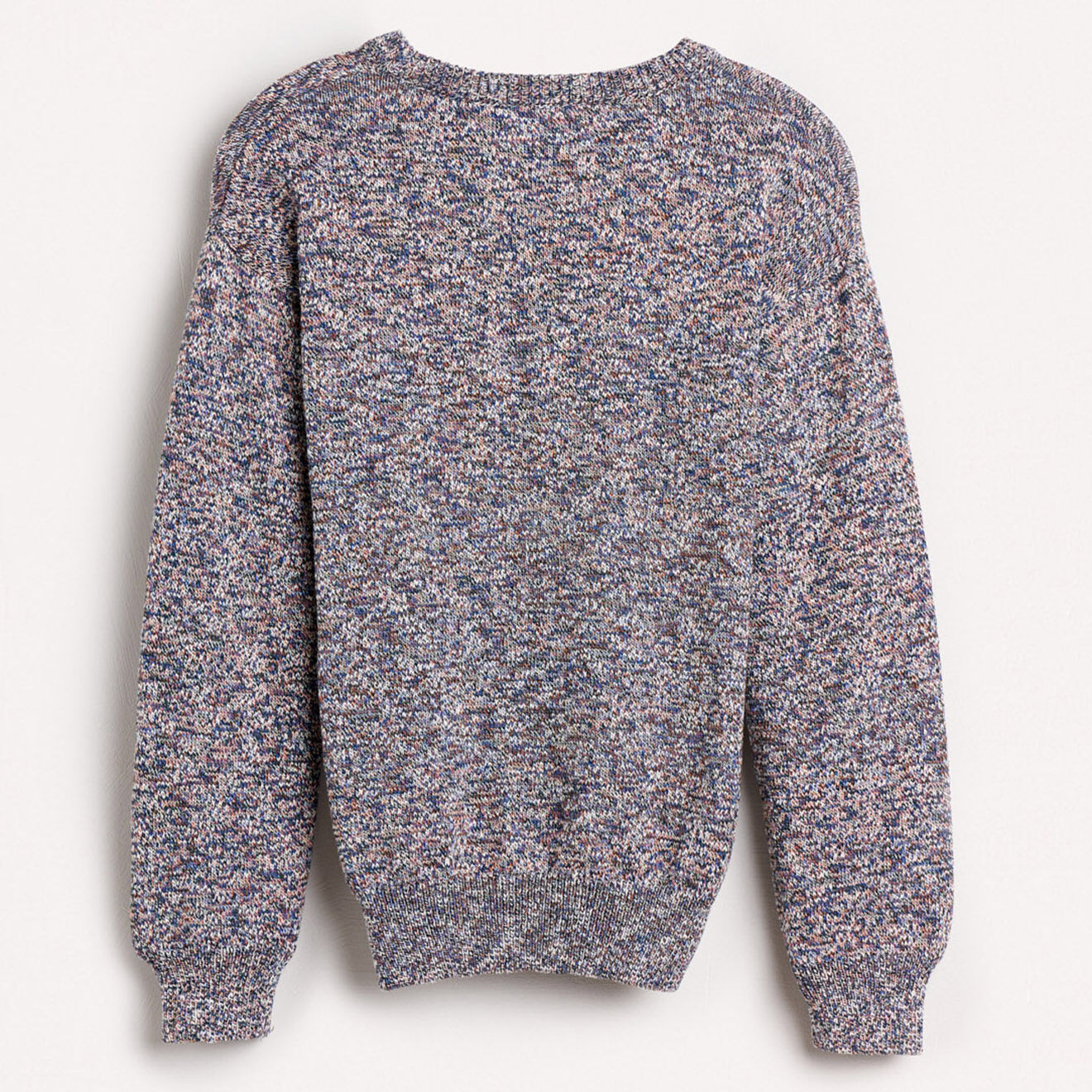 Bellerose Pull en Maille de coton recyclé Auce bleu gris mélangé