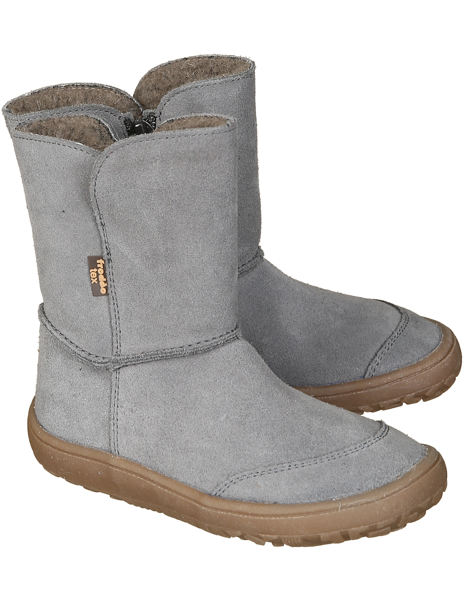 Winterstiefel BAREFOOT TEX SUEDE in grey