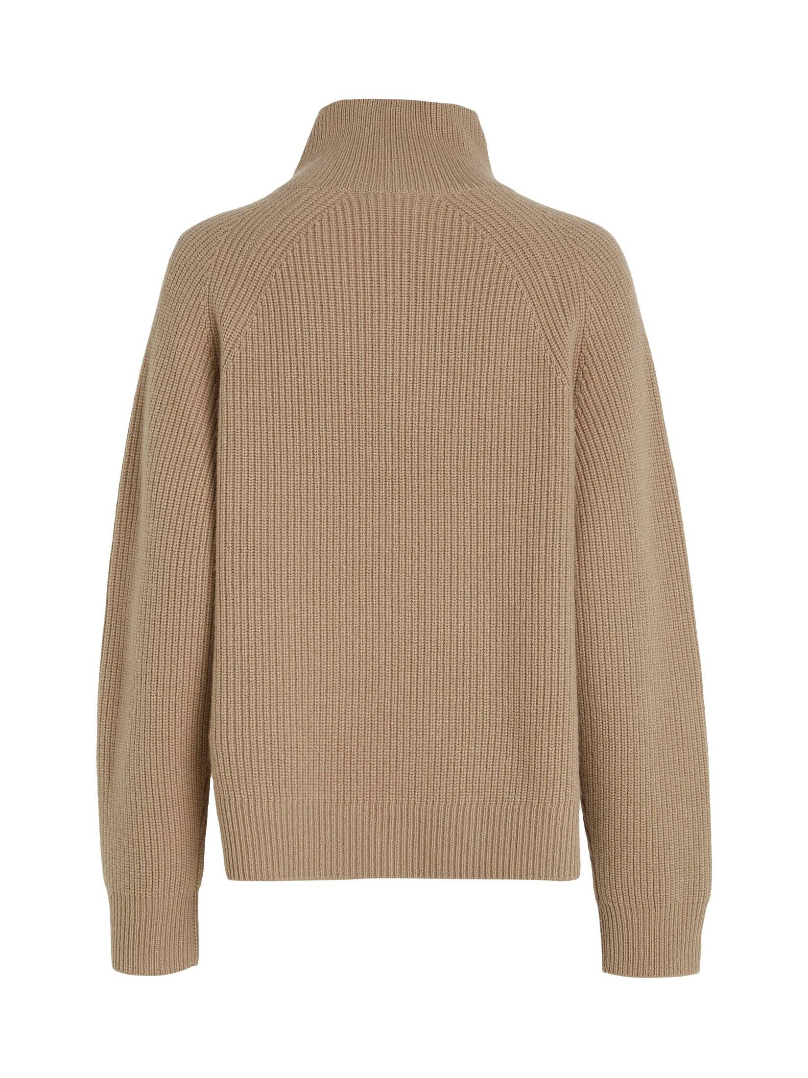 CALVIN KLEIN| Damen Wollpullover RECYCLED WOOL BUTTON MOCK NECK