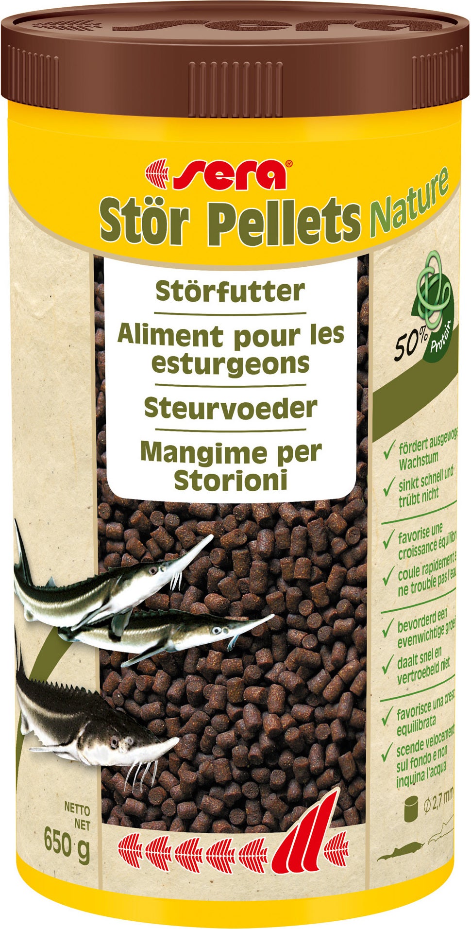 Sera visvoer Stör Pellets Nature 1000 ml