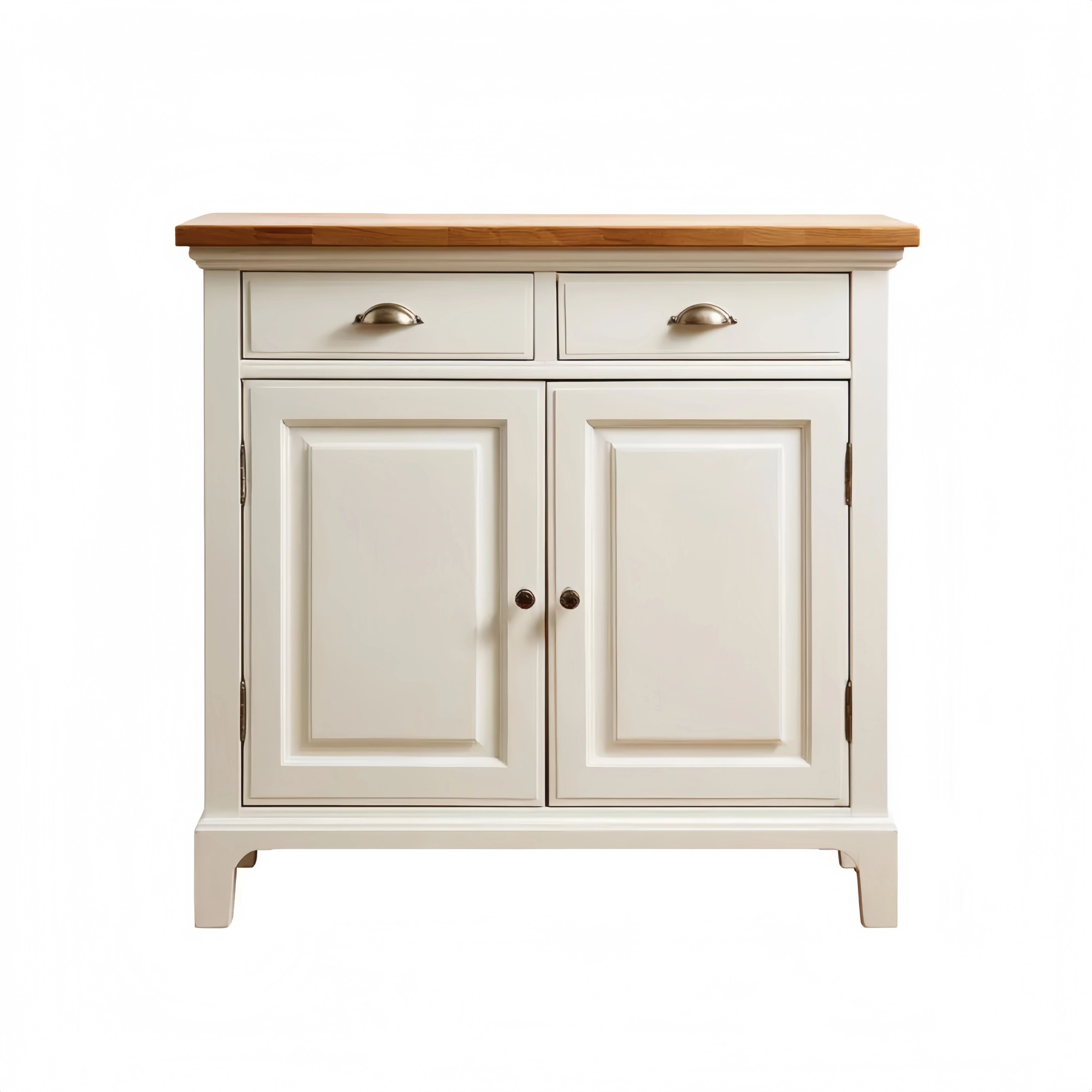 Aufbewahrungsschrank Holz 90x40x85 cm - Weiß - Klassisches Design